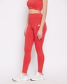 Shop Women's Red High Rise Spandex Tights-Full