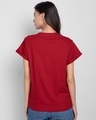Shop Women's Red Inner Peace Graphic Printed Boyfriend T-shirt-Design