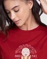 Shop Women's Red Inner Peace Graphic Printed Boyfriend T-shirt