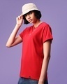 Shop Women's Red Kento Nanami Graphic Printed Boyfriend T-shirt-Design