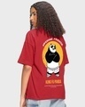 Shop Women's Red Kung Fu Panda Graphic Printed Oversized T-shirt-Design