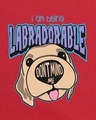 Shop Women's Red Labradorable Graphic Printed Boyfriend T-shirt