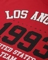 Shop Women's Red Los Angeles Typography Oversized T-shirt