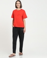 Shop Women's Red Relaxed Fit Lounge T-shirt-Full