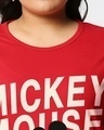 Shop Women's Red Mickey Jumps Graphic Printed Plus Size T-shirt