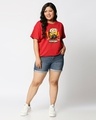 Shop Women's Red Minion'S Bello Graphic Printed Plus Size Boyfriend T-shirt-Design