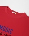 Shop Women's Red Music escape Graphic Printed Oversized T-shirt