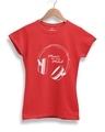 Shop Women's Red Music On My Mind Graphic Printed T-shirt-Design