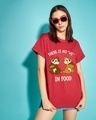 Shop Women's Red No We in Food Graphic Printed Boyfriend T-shirt-Front