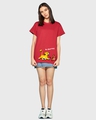 Shop Women's Red No Worries Friends Graphic Printed Boyfriend T-shirt-Full