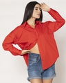 Shop Women's Red Oversized Shirt