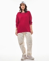 Shop Women's Red Oversized T-shirt-Full