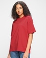 Shop Pack of 2 Women's Red Oversized T-shirt-Design