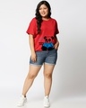 Shop Women's Red Panda Life Graphic Printed Plus Size Boyfriend T-shirt-Design