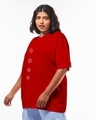 Shop Women's Red Peace Seeker Graphic Printed Oversized Plus Size T-shirt-Design