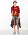 Shop Women's Red Pluto Typography Slim Fit T-shirt-Design