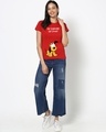 Shop Women's Red Pluto Typography Slim Fit T-shirt-Design