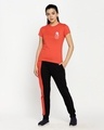 Shop Women's Red Pocket Cat (DL) Graphic Printed Slim Fit T-shirt-Design