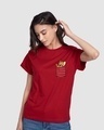 Shop Women's Red Pocket Jerry Graphic Printed Boyfriend T-shirt-Front