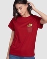 Shop Women's Red Pocket Jerry Graphic Printed Boyfriend T-shirt-Front