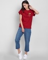 Shop Women's Red Pocket Jerry Graphic Printed Boyfriend T-shirt-Full