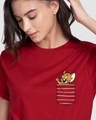 Shop Women's Red Pocket Jerry Graphic Printed Boyfriend T-shirt