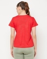 Shop Women's Red Printed Activewear T-shirt-Full