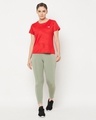 Shop Women's Red Printed Activewear T-shirt