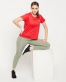 Shop Women's Red Printed Activewear T-shirt