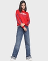 Shop Women's Red Fierce Typography Sweatshirt-Full
