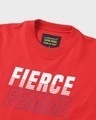 Shop Women's Red Fierce Typography Sweatshirt