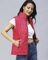 Shop Women's Red Puffer Jacket-Design