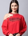 Shop Women's Red Rebel Typographic Sweatshirt-Front