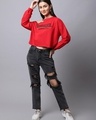 Shop Women's Red Rebel Typographic Sweatshirt-Full