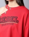 Shop Women's Red Rebel Typographic Sweatshirt