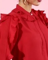 Shop Women's Red Ruffle Shirt