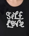 Shop Women's Black Self Love T-shirt-Full