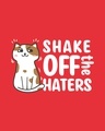 Shop Women's Red Shake Off The Haters Graphic Printed Plus Size Boyfriend T-shirt-Full
