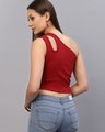 Shop Women's Red Slim Fit Short Top