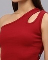 Shop Women's Red Slim Fit Short Top