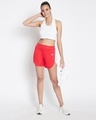 Shop Women's Red Slim Fit Shorts-Full