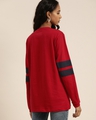 Shop Women's Red Solid Oversized T-shirt-Design