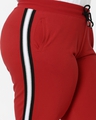 Shop Women Red Pure Cotton Joggers-Full