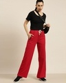 Shop Women's Red Solid Wide Leg Pants