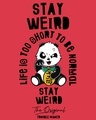 Shop Women's Red Stay Weird Typography Boyfriend T-shirt