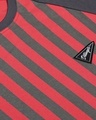 Shop Women's Red Striped T-shirt-Full