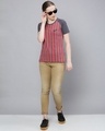 Shop Women's Red Striped T-shirt