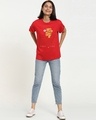 Shop Women's Red Take Risks Graphic Printed Boyfriend T-shirt-Design