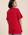 Shop Women's Red Tokyo Typography Oversized T-shirt-Full