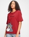 Shop Women's Red Tom Chase Graphic Printed Oversized T-shirt-Design
